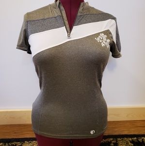 Grey and white Pearl Izumi jersey